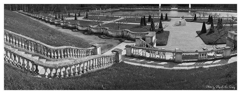 петергофские черно-белые панорамыphoto preview