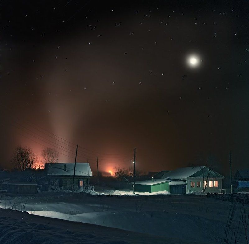 деревня, ночь, бабы, сено, баня Зимняя ночьphoto preview