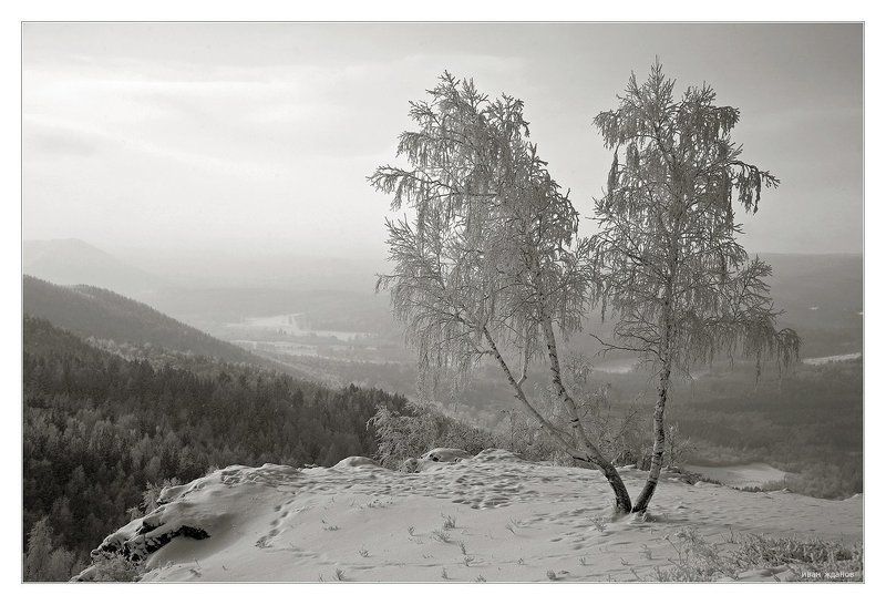 горы, южный урал, Заснеженно, сонно, просторноphoto preview