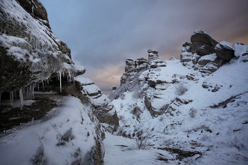 январь, зима, крым, димерджи, снег, сосульки Январь в Крымуphoto preview