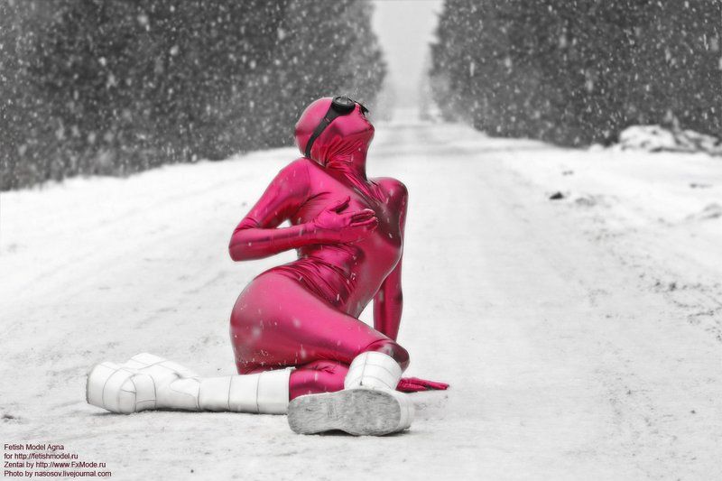 зентай, фетиш, закрытый, комбинезон, розовый, агна деви, фетишна, спандекс, винил, обтягивающий, платформы -17, или инопланетянам холода не страшны)))photo preview