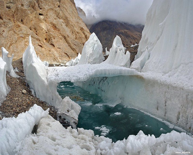 горы, каракорум, китай, ледник, гашербрум, туризм, альпинизм Реки и мостыphoto preview