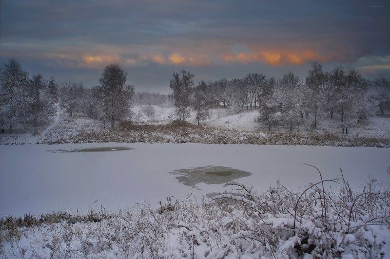 зима,утро,берег,река Январь ...photo preview