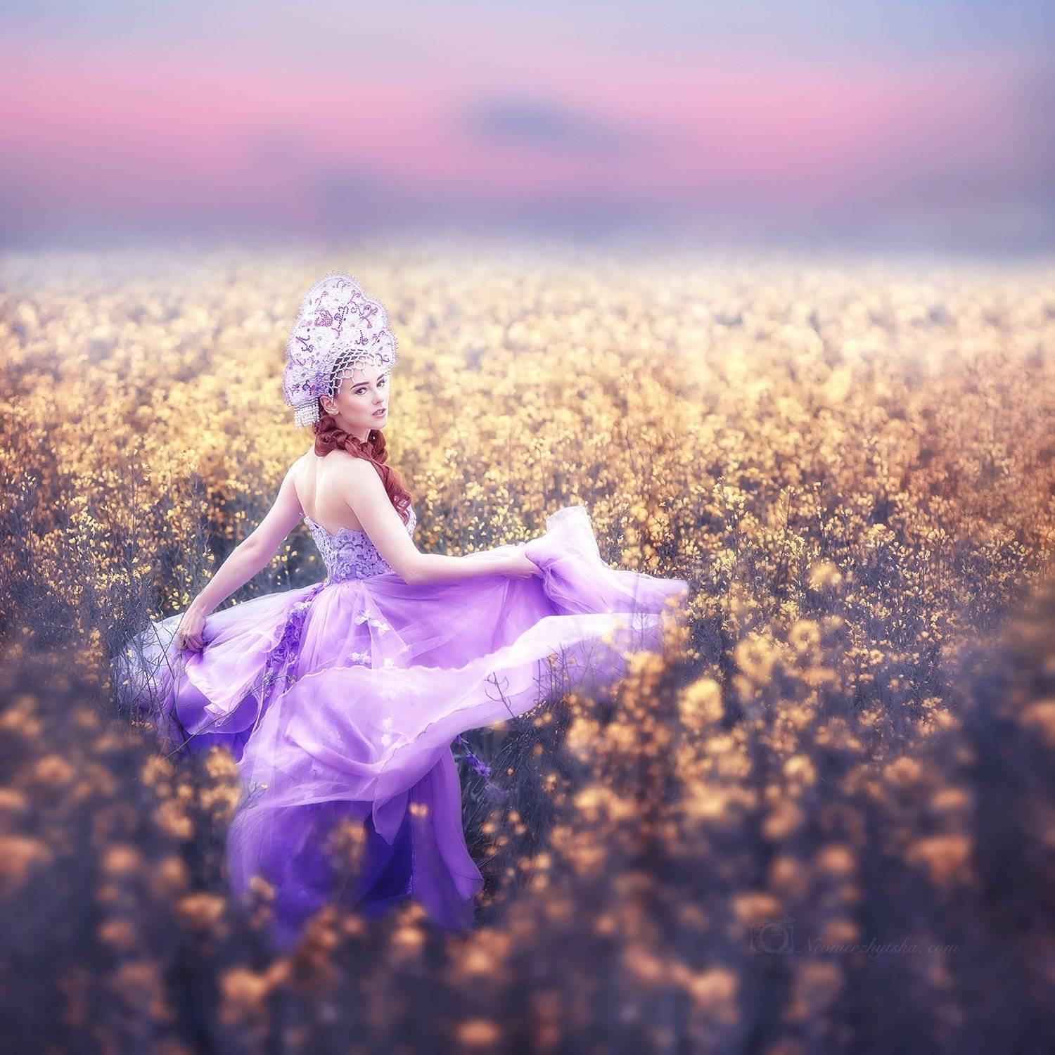 Purple dreams. Автор: Невмержицкая Татьяна кокошник, фешн, сказка, красавица, Невмержицкая Татьяна