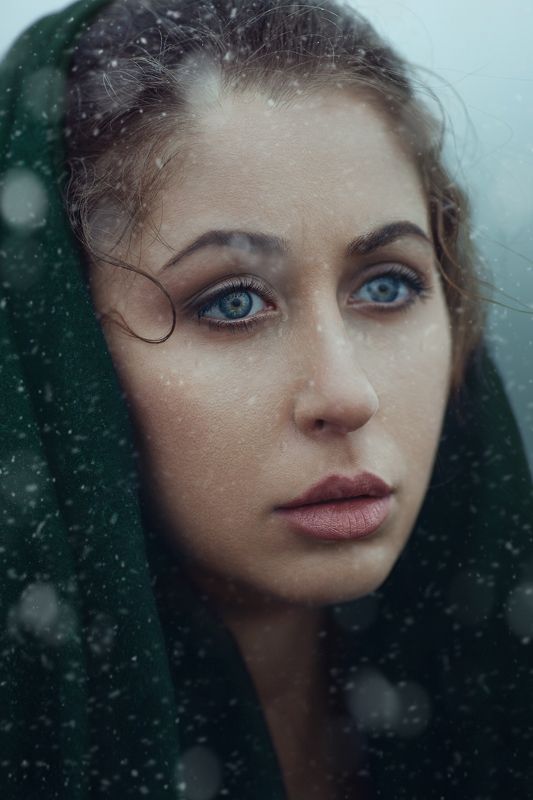 portrait, woman, blue eyes The sense of an endingphoto preview