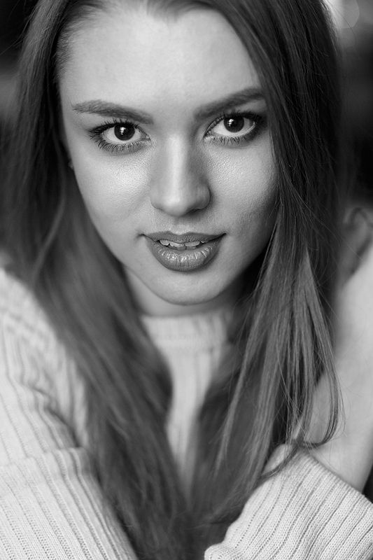 портрет, девушка, женский, чб, нерозя, woman, bw, female Сашаphoto preview