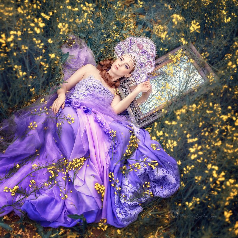 кокошник, фешн, сказка, красавица Purple dreamsphoto preview