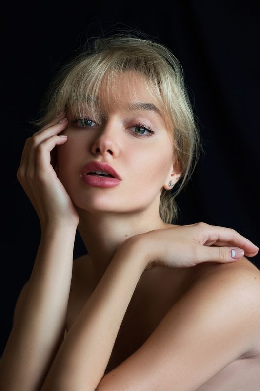 portrait, портрет, девушка, глаза, глаза зеркало души, bw, чб, черно-белое Annaphoto preview