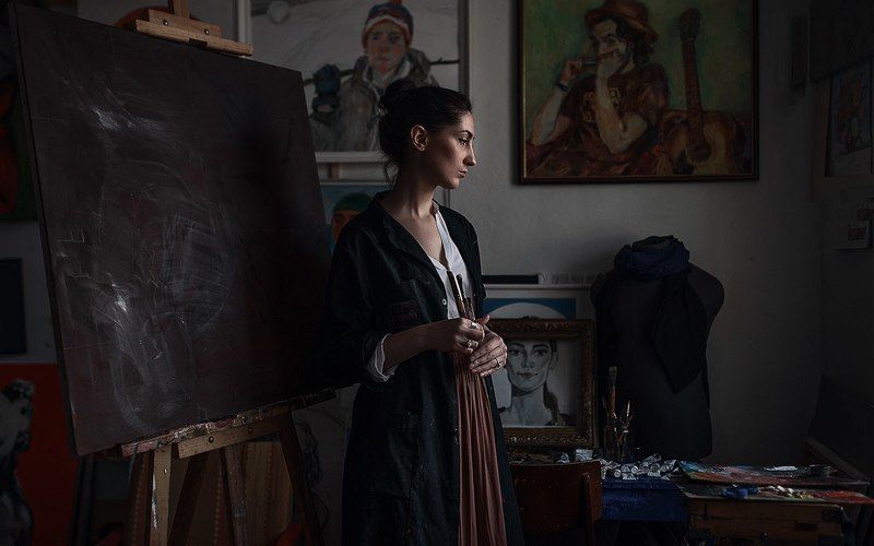 D700,Sigma 35 mm,Портрет,Девушка,Зима,Россия,Sigma,Nikon,Живопись Алинаphoto preview