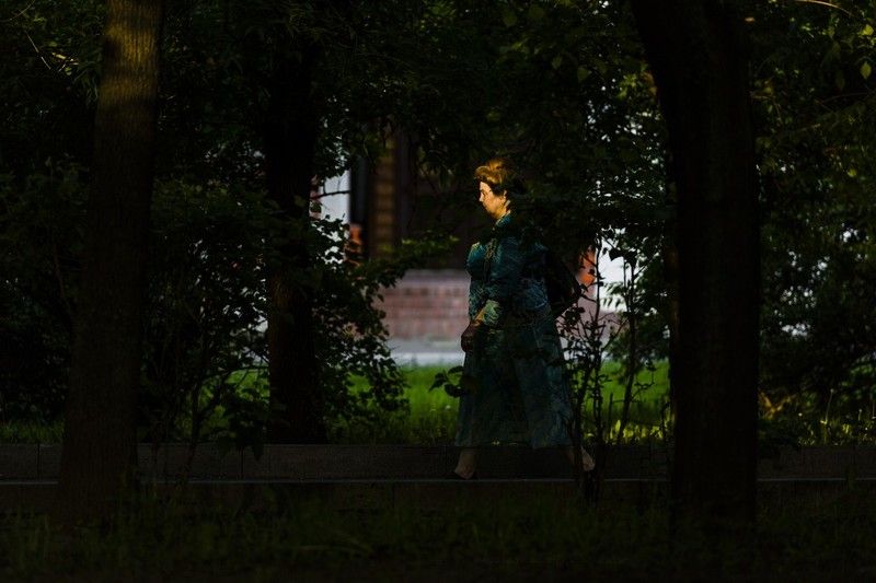 Люди, город, улица, жанр, вечер, свет, человек, цвет, зеленый,  ***photo preview