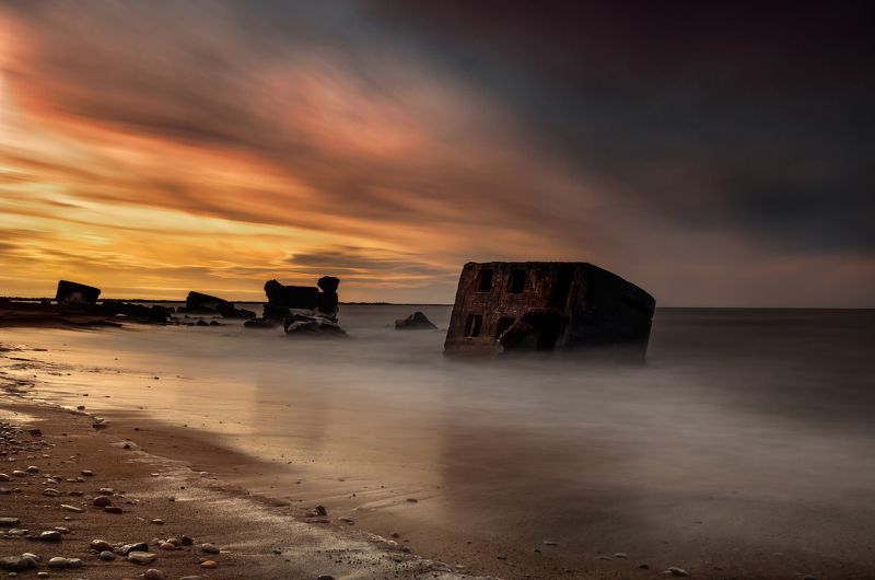 Sunset at Baltik sea.photo preview