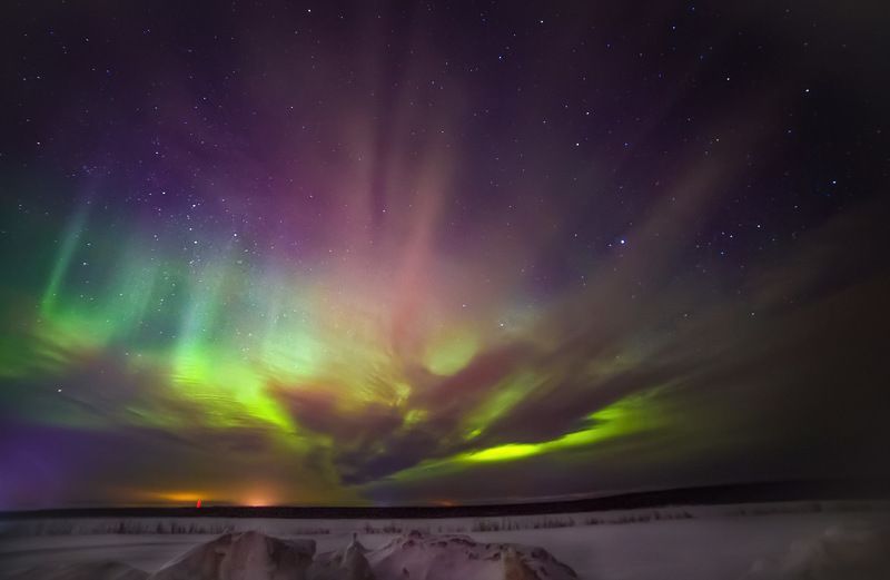 север,ночь,природа,северное сияние,зима,краски,печора,коми,north,night,nature,northern lights,winter,paint,pechora,komi republic Северное сияние фото превью