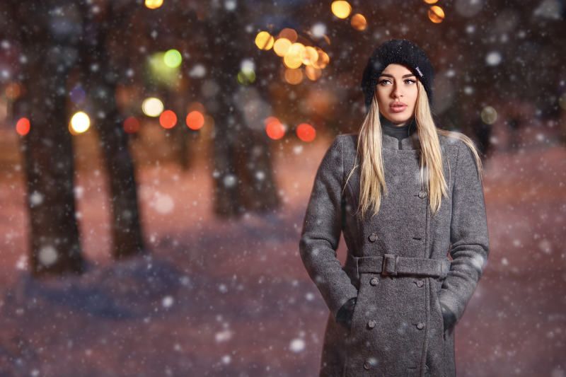 портрет, улица, зима, снег, вспышка Leraphoto preview