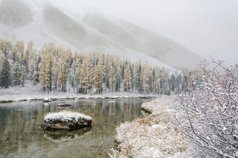 алтай,осень,зима припорошилоphoto preview