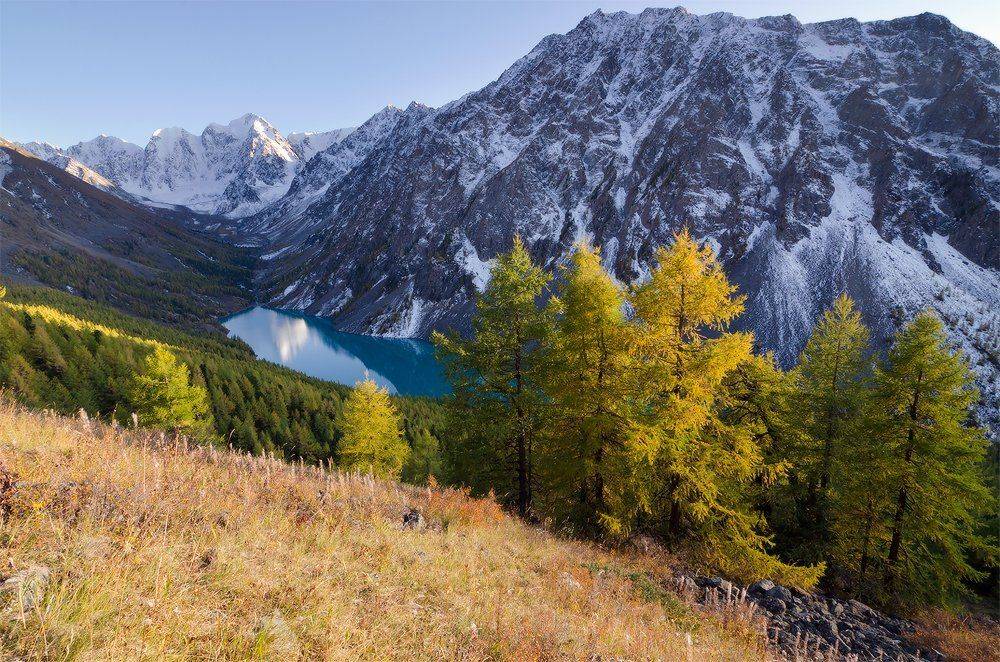 тихий вечер над озером. Автор: Юсупов Александр Алтай, оз. Нижнешавлинское, Юсупов Александр