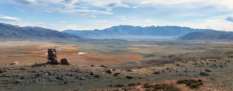 пейзаж, природа, панорама, широкий, большой, высокий, алтай, сибирь, россия, долина, простор, река, горы, хребет, даль, степь, камни, Марсианские пейзажи Кокоряphoto preview