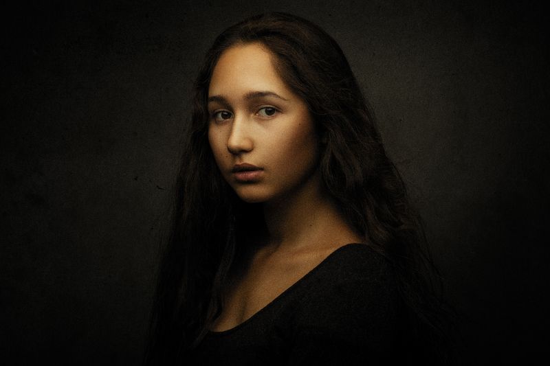 портрет, девушка, картина Дианаphoto preview