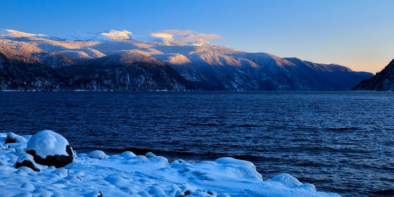 телецкое озеро, алтай яйлю Закат в Гольцах (хребет Корбу)photo preview