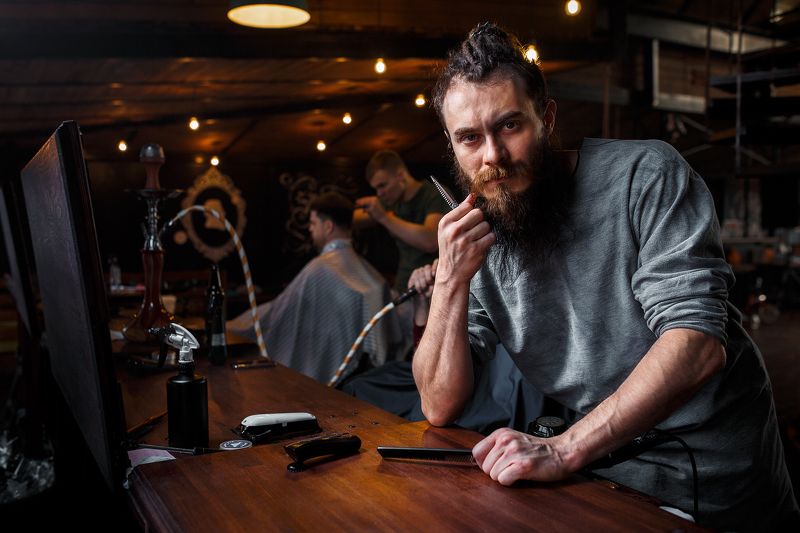 barber, man, portrait, barbershop, мужской портрет, барбер, жанровый Barberphoto preview