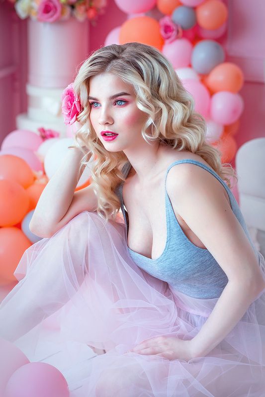 portrait, caramel, pink, tenderness, light, Canon, photoshoot, girl, beautiful Карамельphoto preview