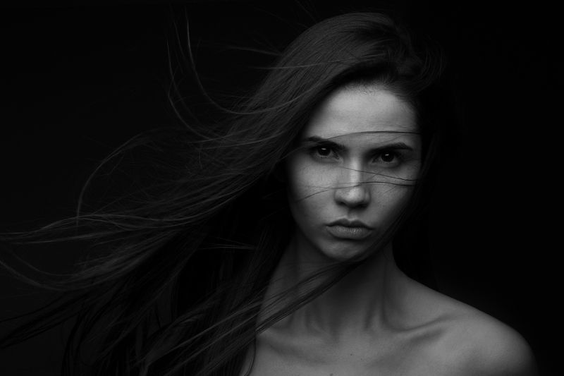 девушка, портрет, черно белое Марияphoto preview