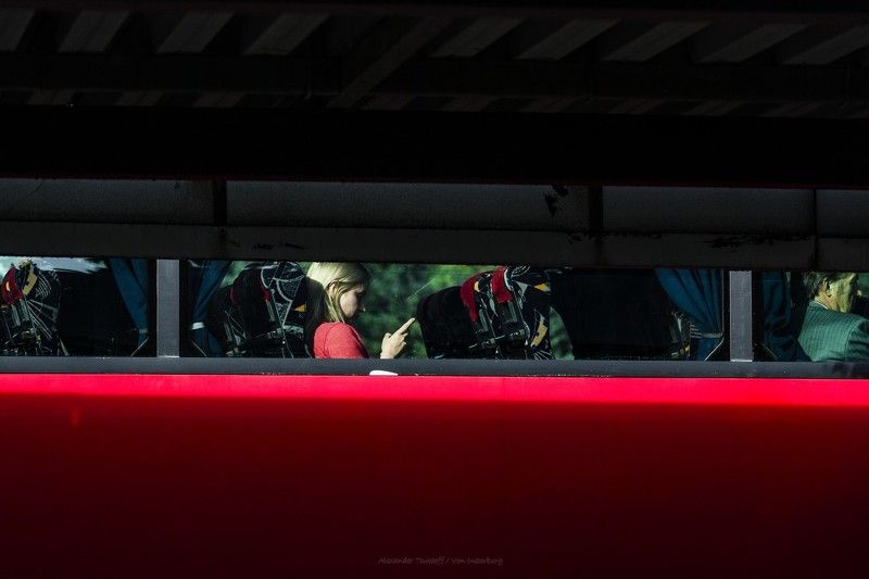 Люди, город, улица, жанр, транспорт, человек, цвет, красный,  ***photo preview