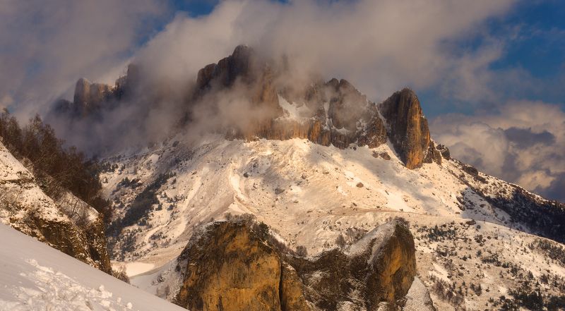где-то, в, горах Привет \