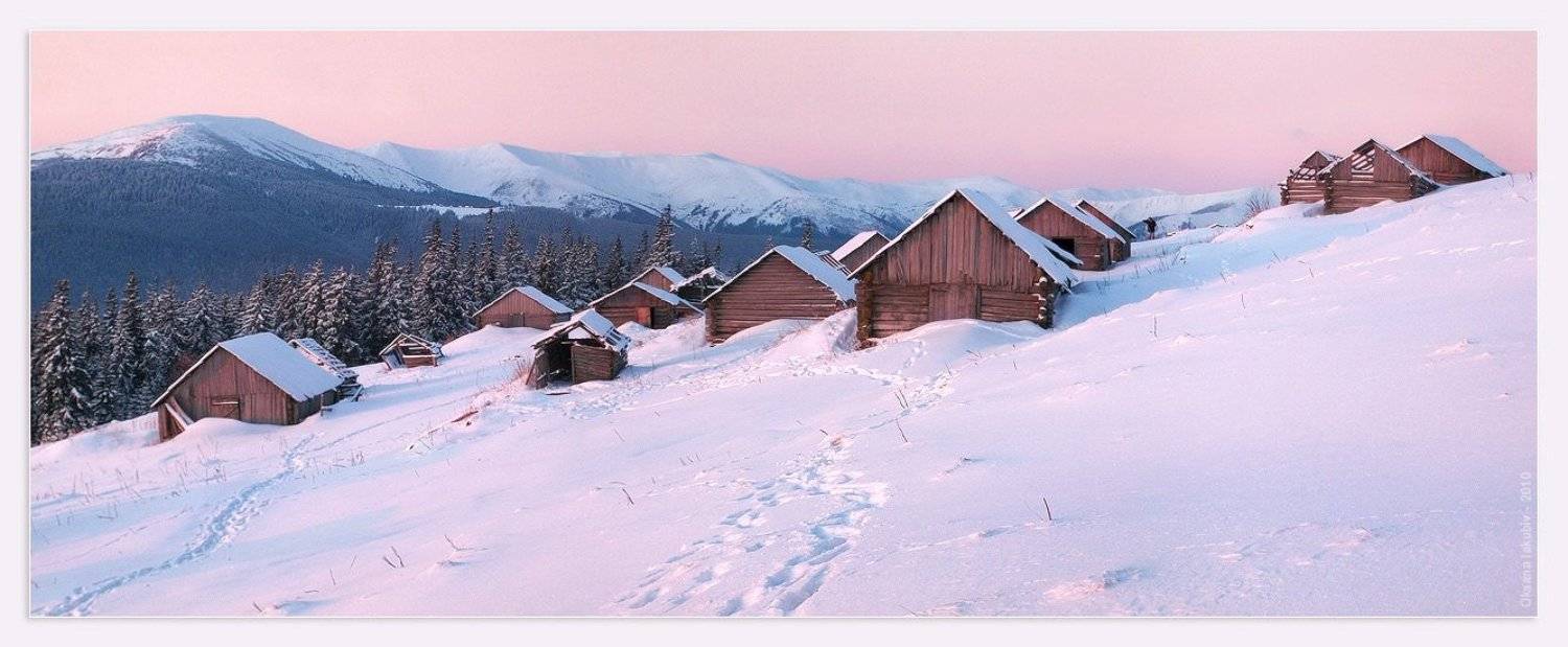 Розовые сны далекого города. Автор: Oksana карпаты, утро, полонына погарская, Oksana
