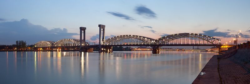 белые ночи, вечер, закат, нева, панорама, санкт-петербург, финляндский мост Финляндский мостphoto preview