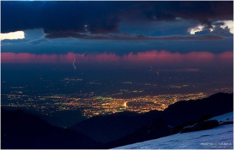 молния, огни, города, алматы, almaty, kazakhstan, photo, safari Электричествоphoto preview