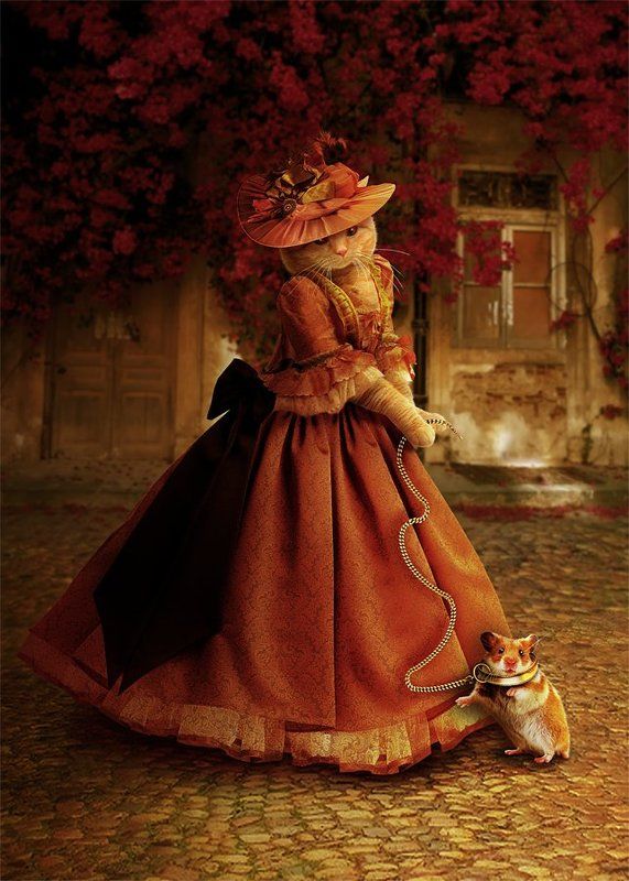 коллаж, фотоарт, обработка, фотошоп На прогулкеphoto preview