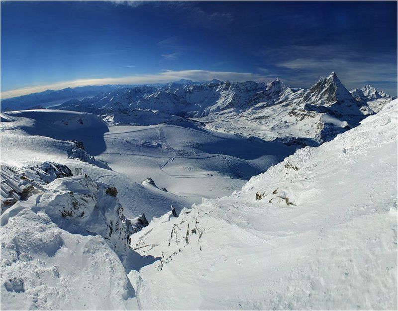 breuil cervinia, italy, valle d\\\'aosta, valtournenche [а земля-то - круглая!]photo preview