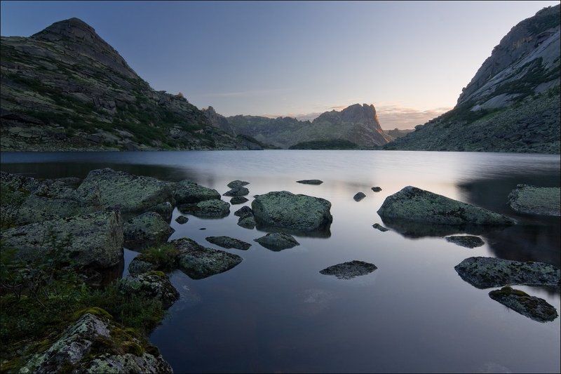 сибирь, западный, саян, ергаки, оз., горных, духов ХОЛОДНОЕ УТРОphoto preview