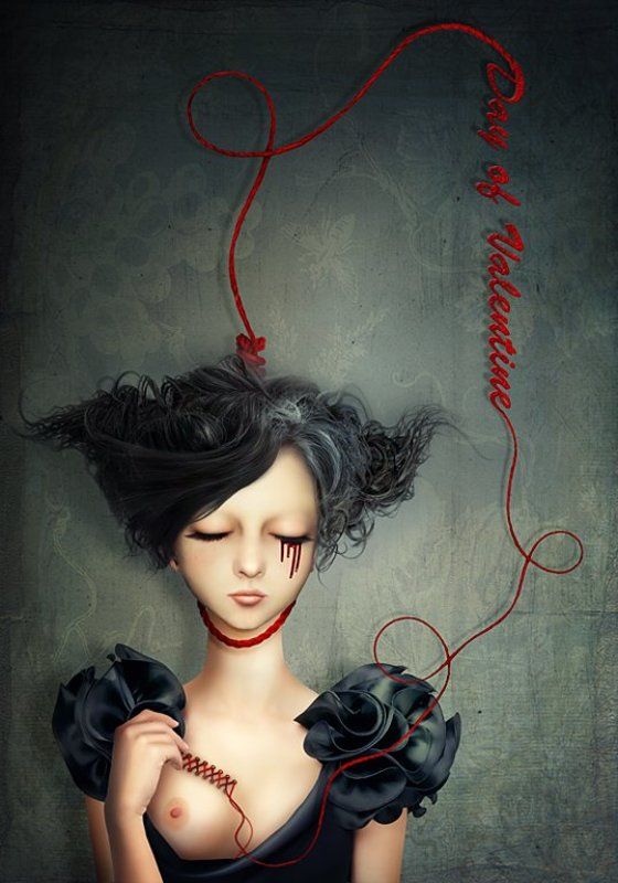 коллаж, фотоарт, фотошоп, кукла Day of Valentinephoto preview