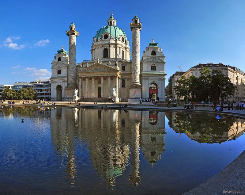 австрия, вена, karlsplatz, karlskirche, фрески Karlskirchephoto preview