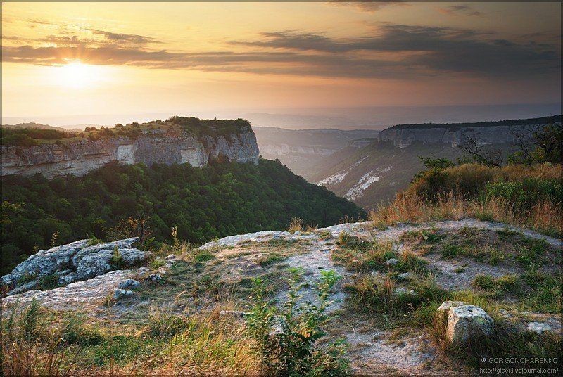 пейзаж, горы, закат, крым, мангуп, Пещерный городphoto preview