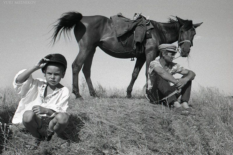 дети, пленка, деревня, лето Пастушокphoto preview