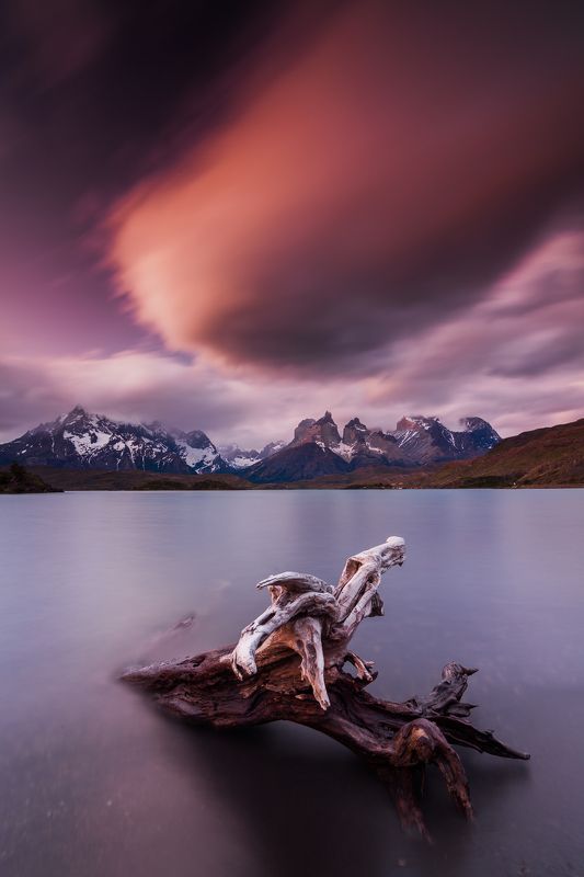 патагония, горы, рассвет, торес дель пайне Патагонские ветраphoto preview