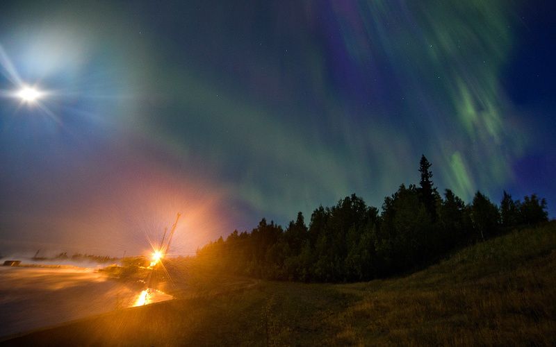 север,ночь,природа,северное сияние,зима,краски,печора,коми,north,night,nature,northern lights,winter,paint,pechora,komi republic Северное сияние фото превью