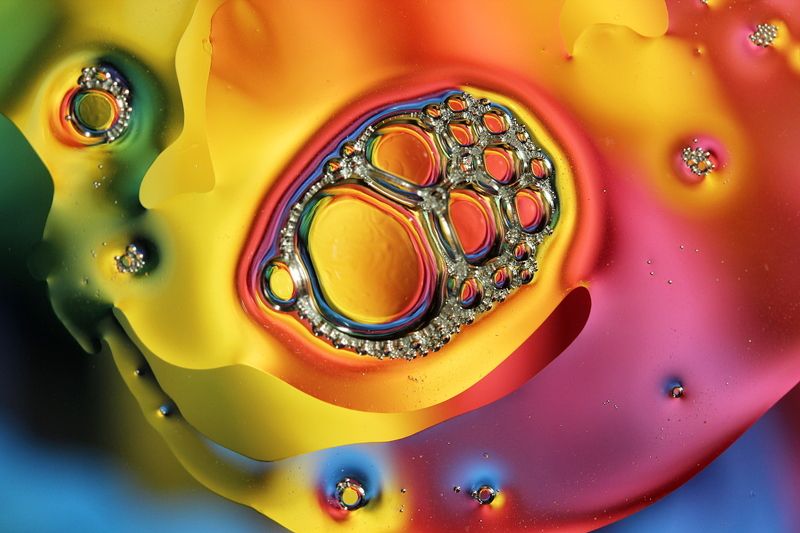 абстракция, цвет, форма, вода, капли photo preview