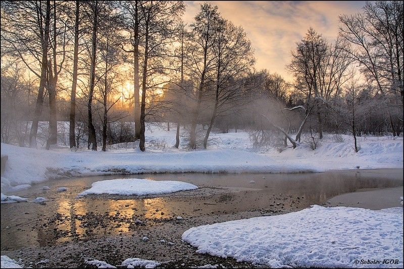 понамарка, кузьминки, москва, зима, рассвет, утро, ponamarka, kuzminki, moscow, winter, dawn, morning Рассвет на Понамаркеphoto preview