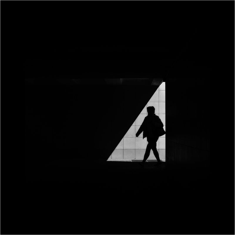 Abstract city and his b&w habitantsphoto preview