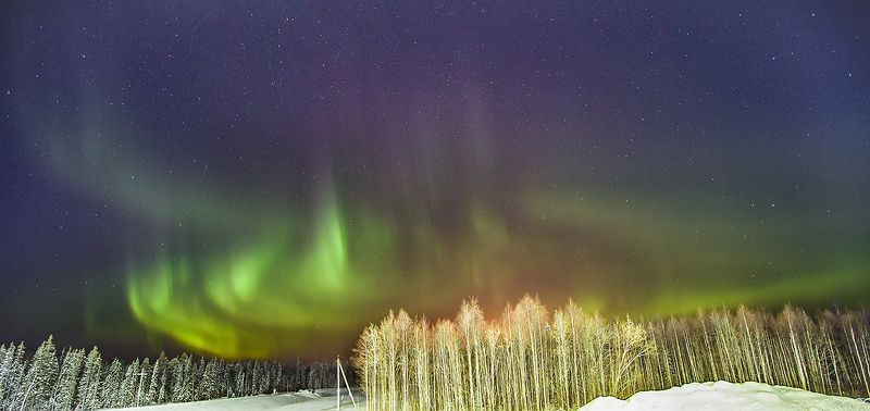 север,ночь,природа,северное сияние,зима,краски,печора,коми,north,night,nature,northern lights,winter,paint,pechora,komi republic Печора, 19 февраля 2018 г. немного светануло 22:28:39 фото превью