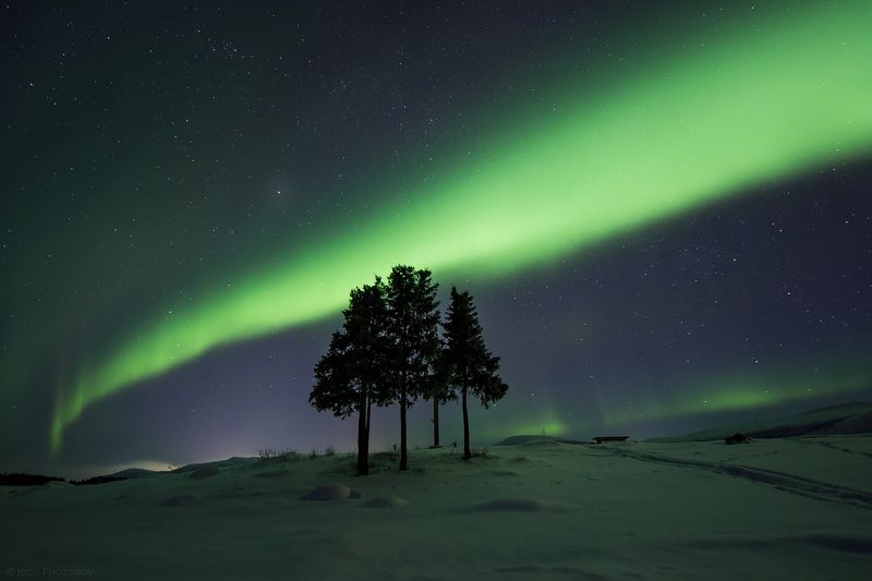 кольский полуостров, мурманская область, полярное сияние, северное сияние, ночная фотография  5 сестёрphoto preview