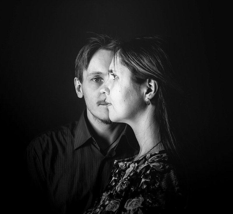 портрет, чб, двое, он, она, 2ephoto preview