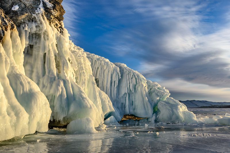 Байкал, Ольхон, зима, лёд, пейзаж Вечер на Байкалеphoto preview