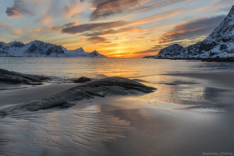 закат, пляж, норвегия Закат на пляжеphoto preview