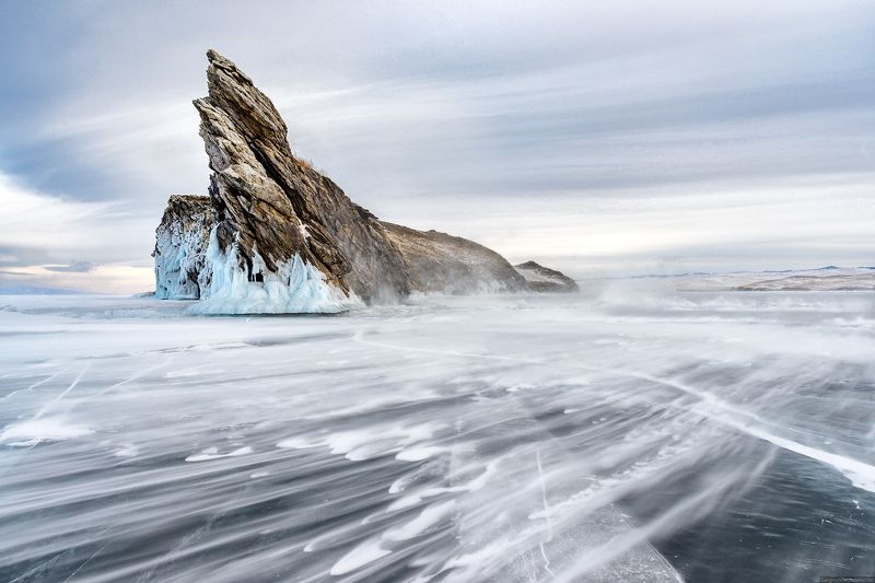 Байкал, Огой, зима, лёд, метель Метель 2photo preview