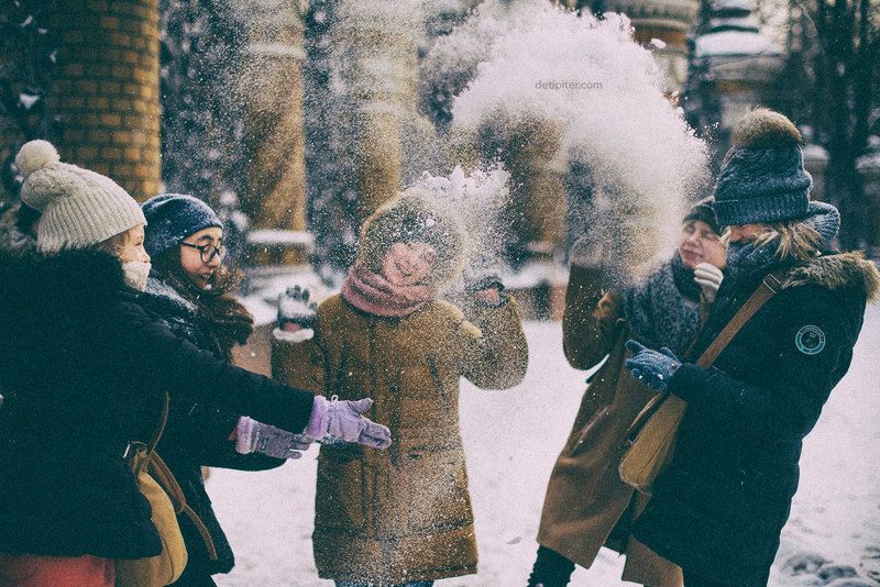 дети, снег, зима, питер, веселье подружкиphoto preview