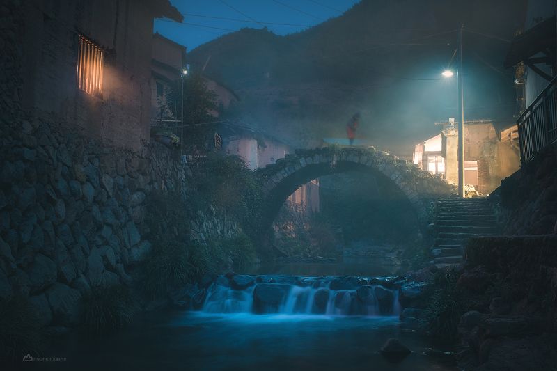 The night in mountain villagephoto preview